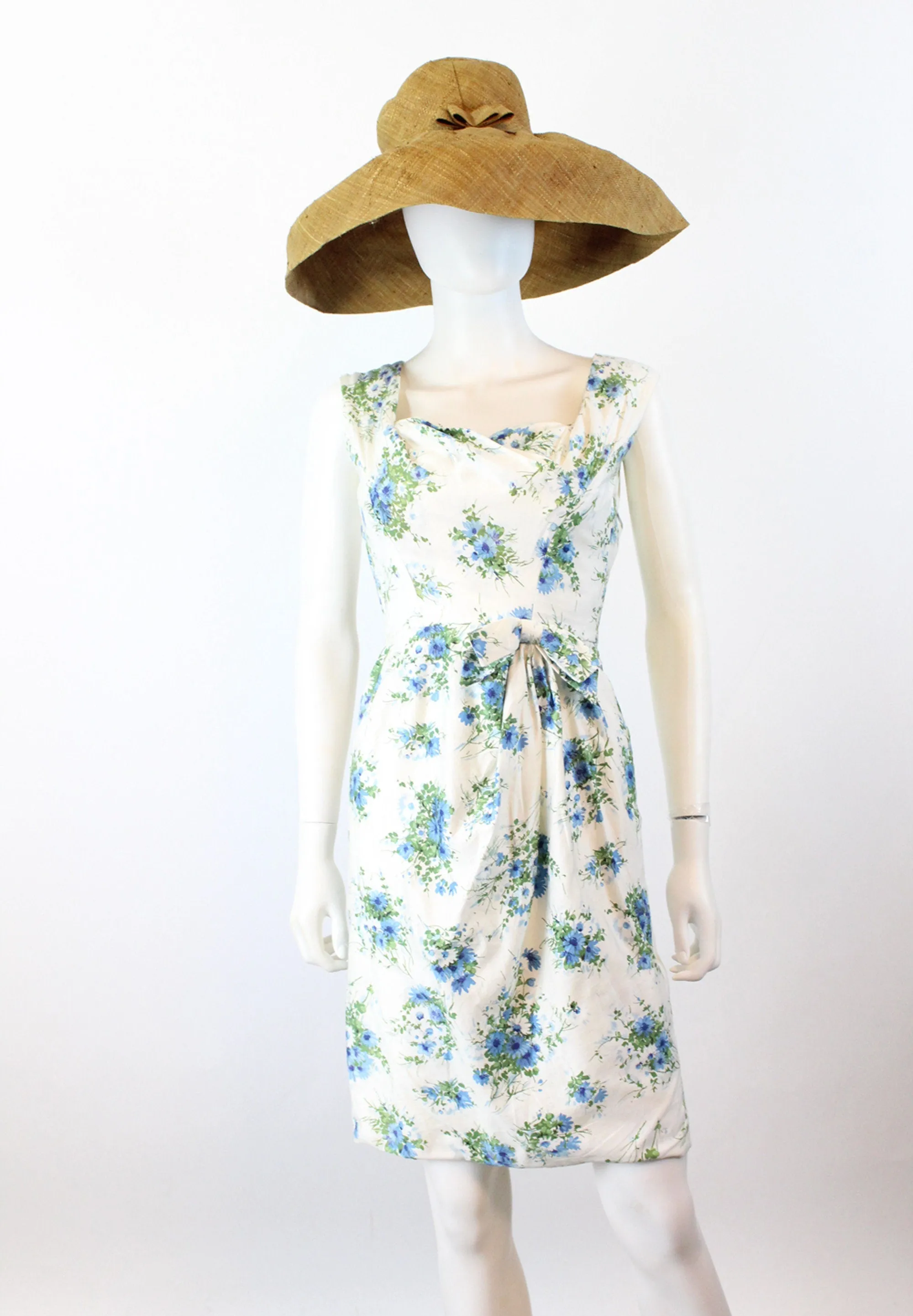1950s FLORAL cotton dress xxs | new spring summer
