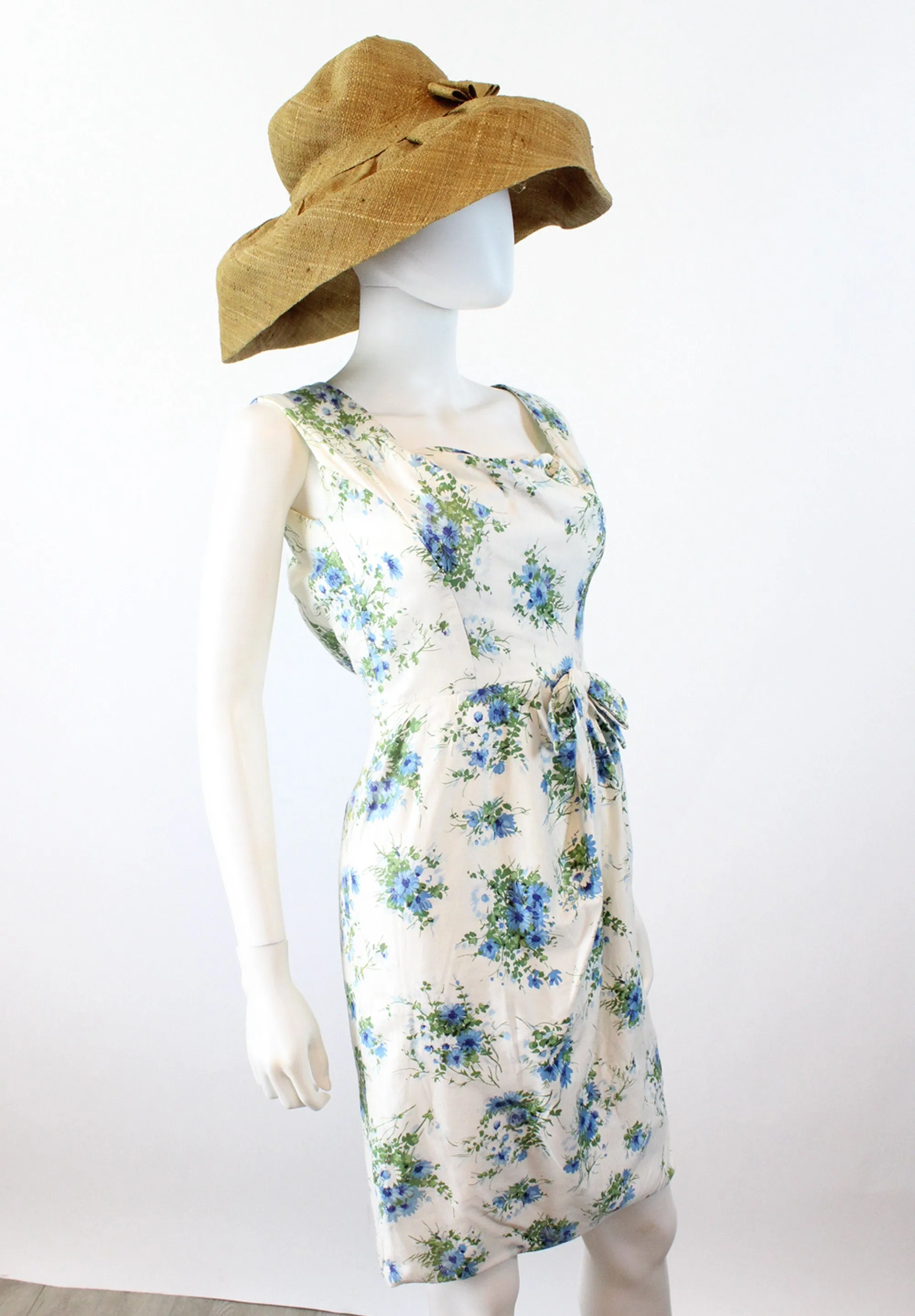 1950s FLORAL cotton dress xxs | new spring summer