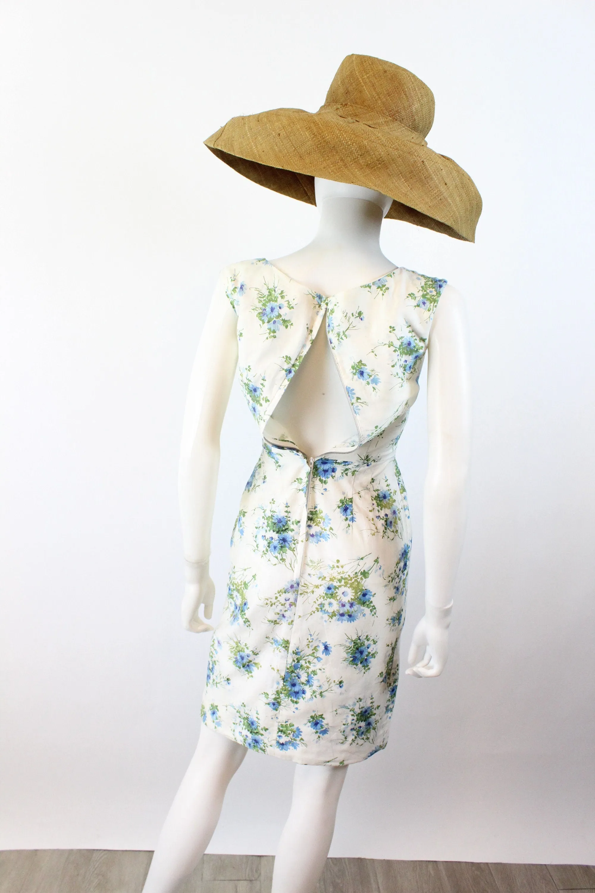 1950s FLORAL cotton dress xxs | new spring summer