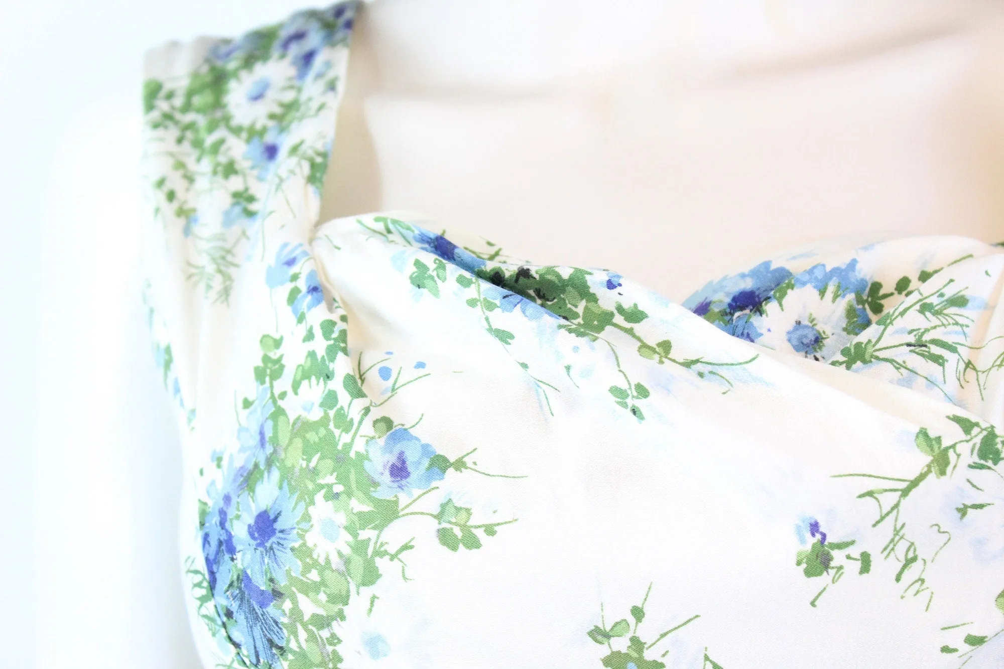 1950s FLORAL cotton dress xxs | new spring summer