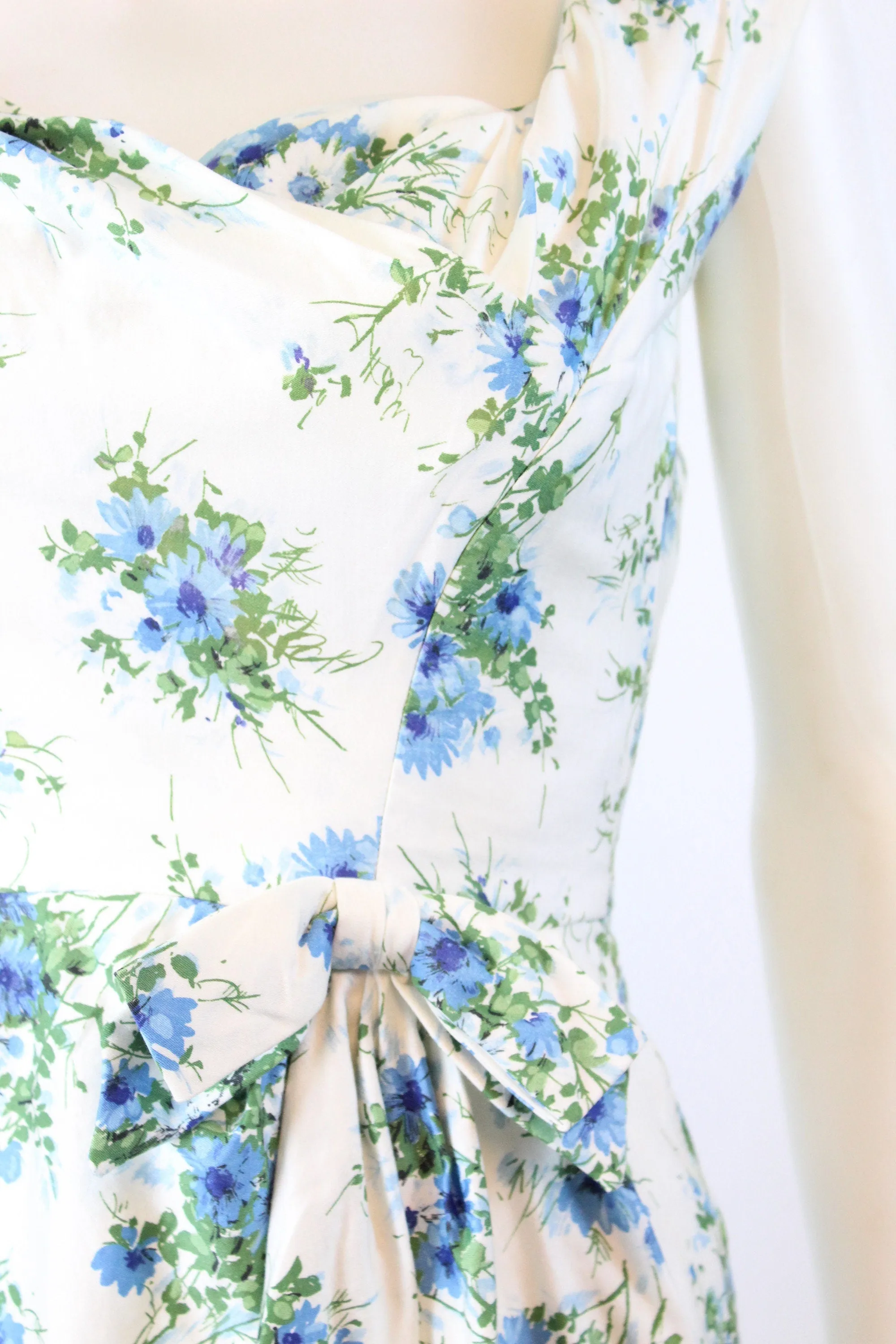 1950s FLORAL cotton dress xxs | new spring summer