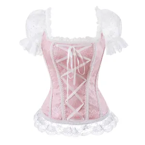 6XL Sexy Floral Overbust Corset Vest Bustier Corset Tops For Women