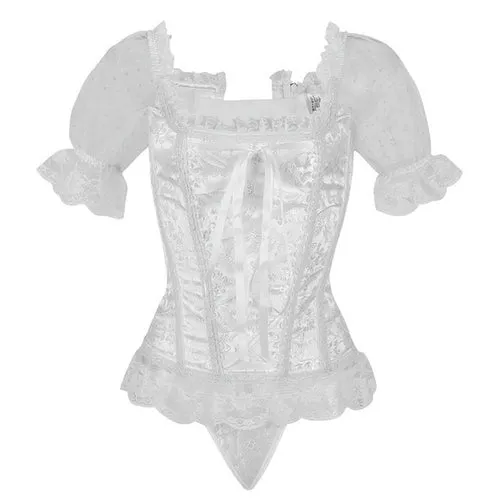 6XL Sexy Floral Overbust Corset Vest Bustier Corset Tops For Women