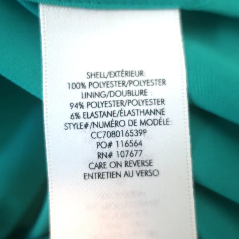 Alice   Olivia Tiered Ruffle Mini Dress Turquoise Chiffon Size 0 NEW