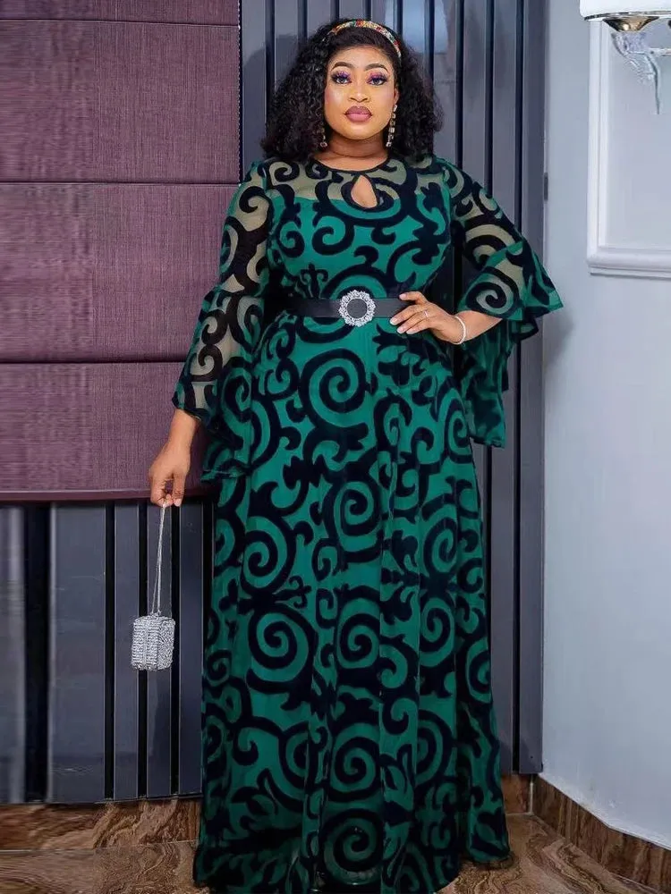 Beautiful Long Sleeve Chiffon Dress