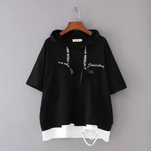 Big and Loose Casual Short-sleeved Embroidered T-shirts
