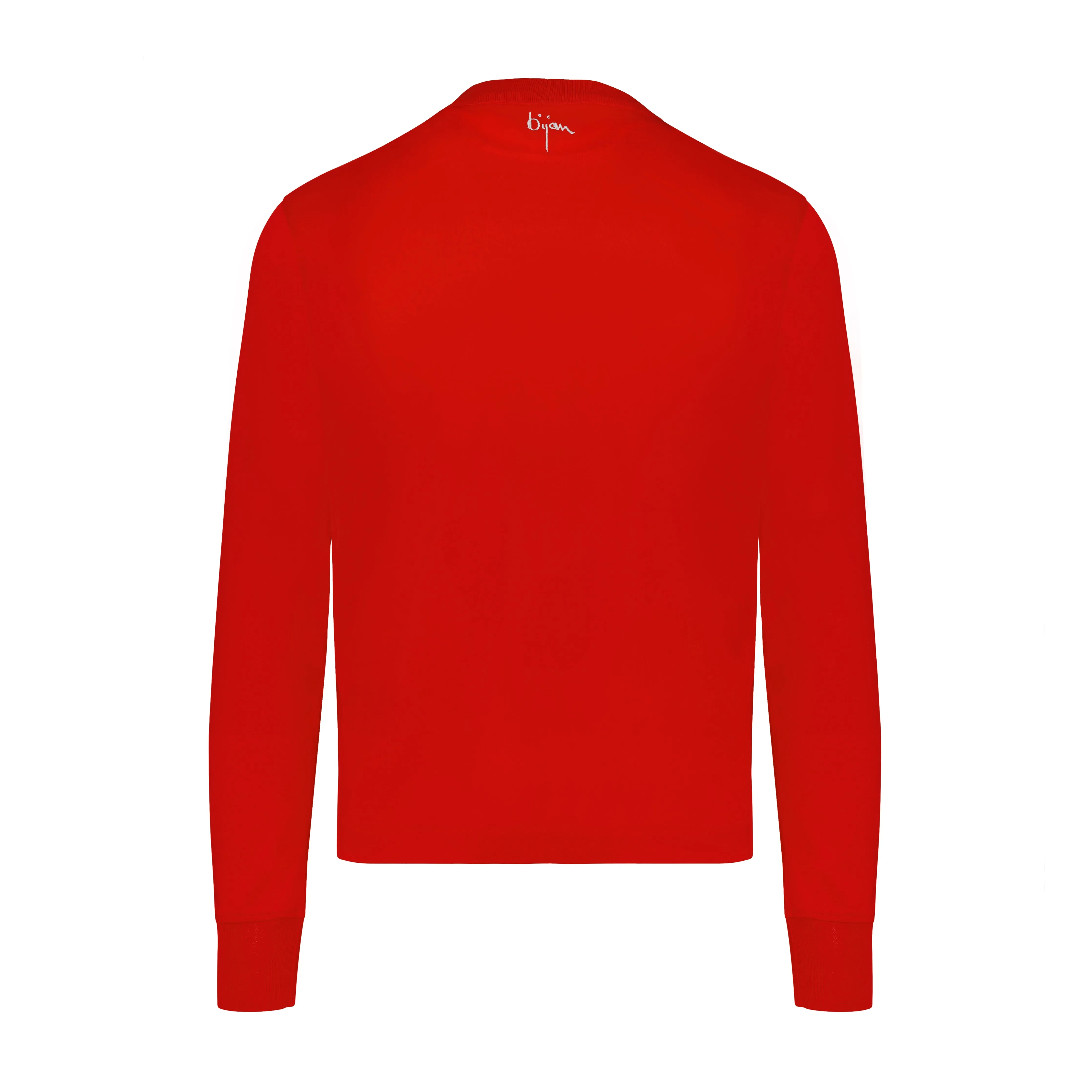 Bijan Red with White Crest Long Sleeve T-Shirt