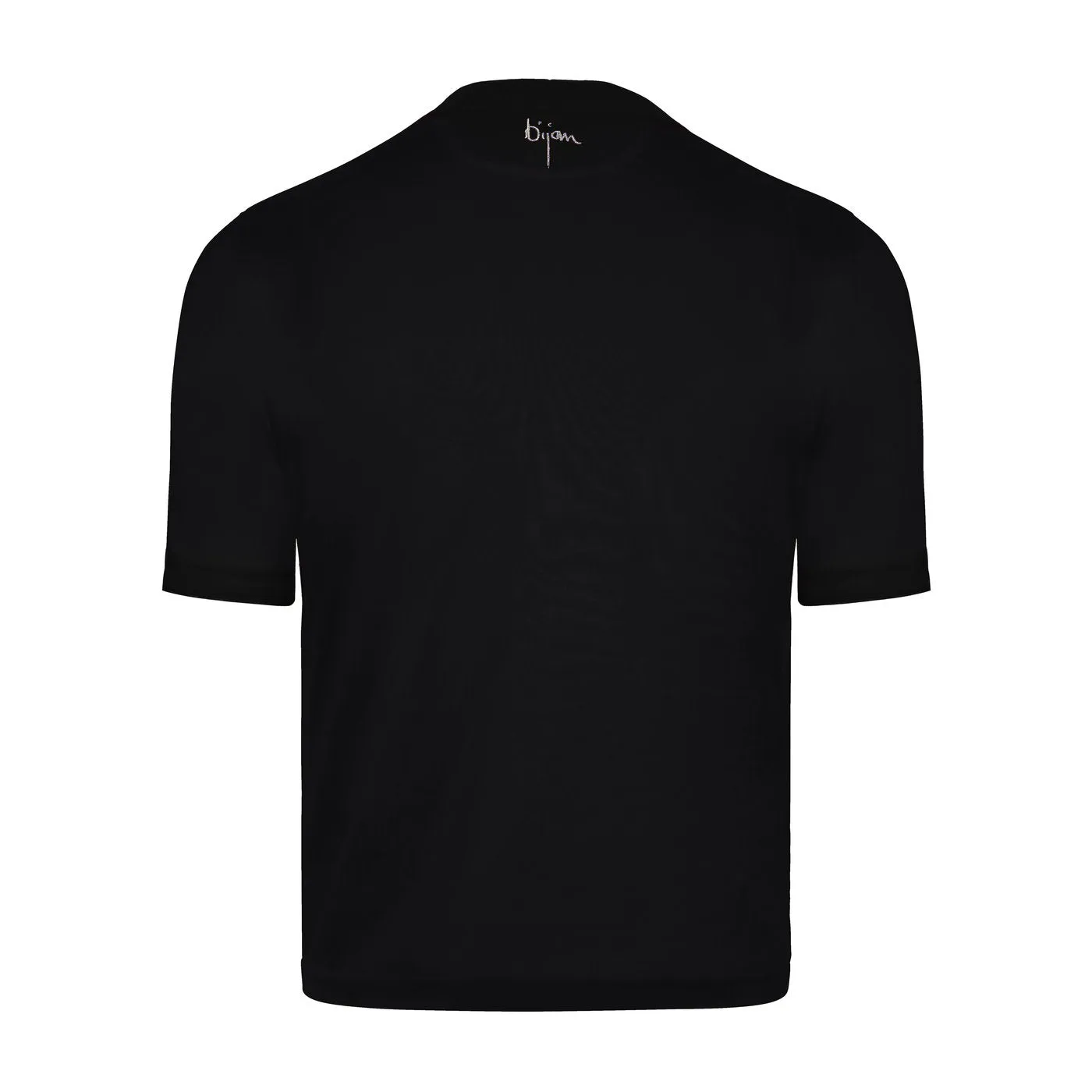 Black with Silver Crest Short Sleeve T-Shirt