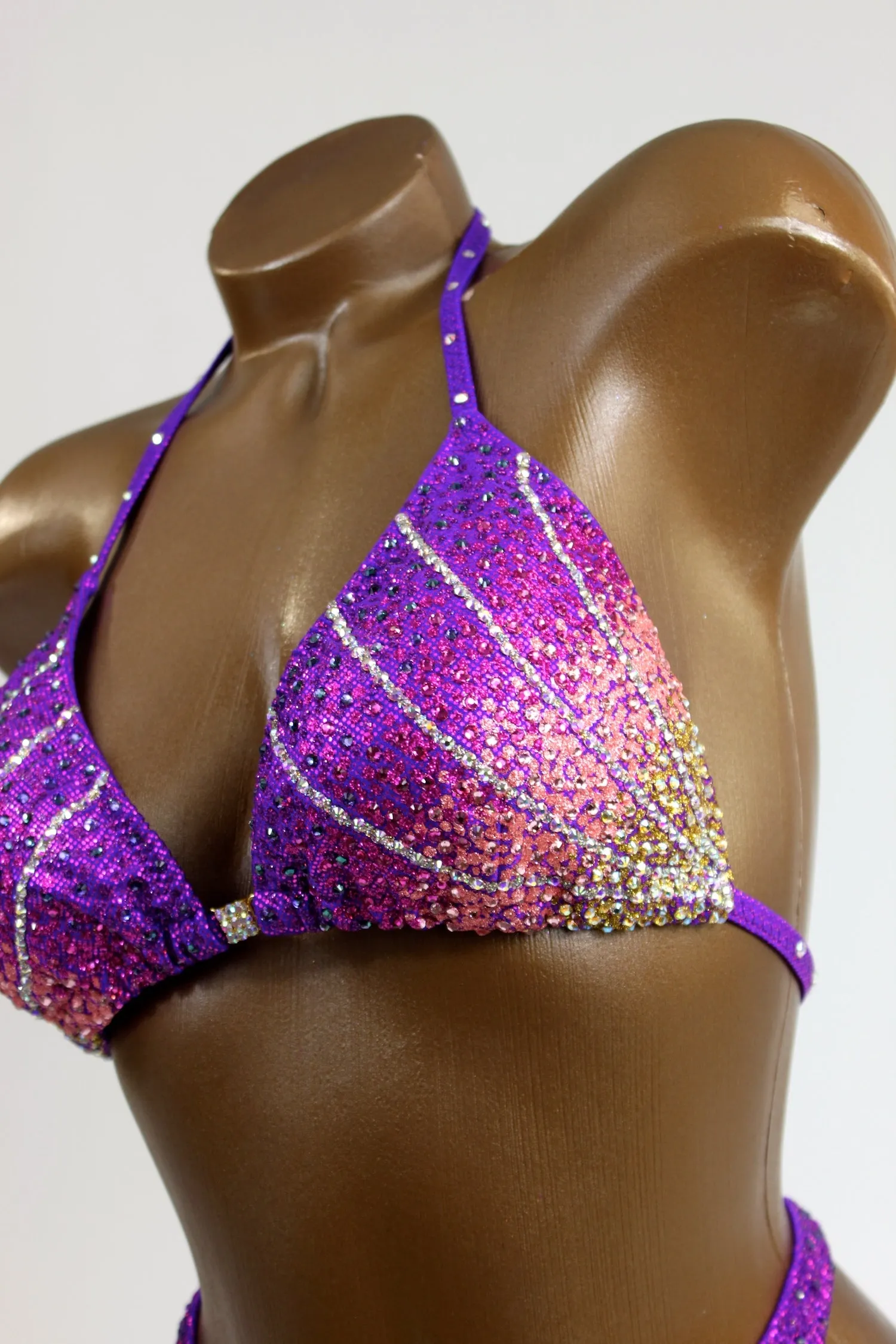 Bright Purple/Pink Figure Competition Suit