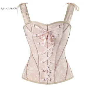 Charmian Women's Sexy Victorian Vintage Corset Vest Floral Bridal
