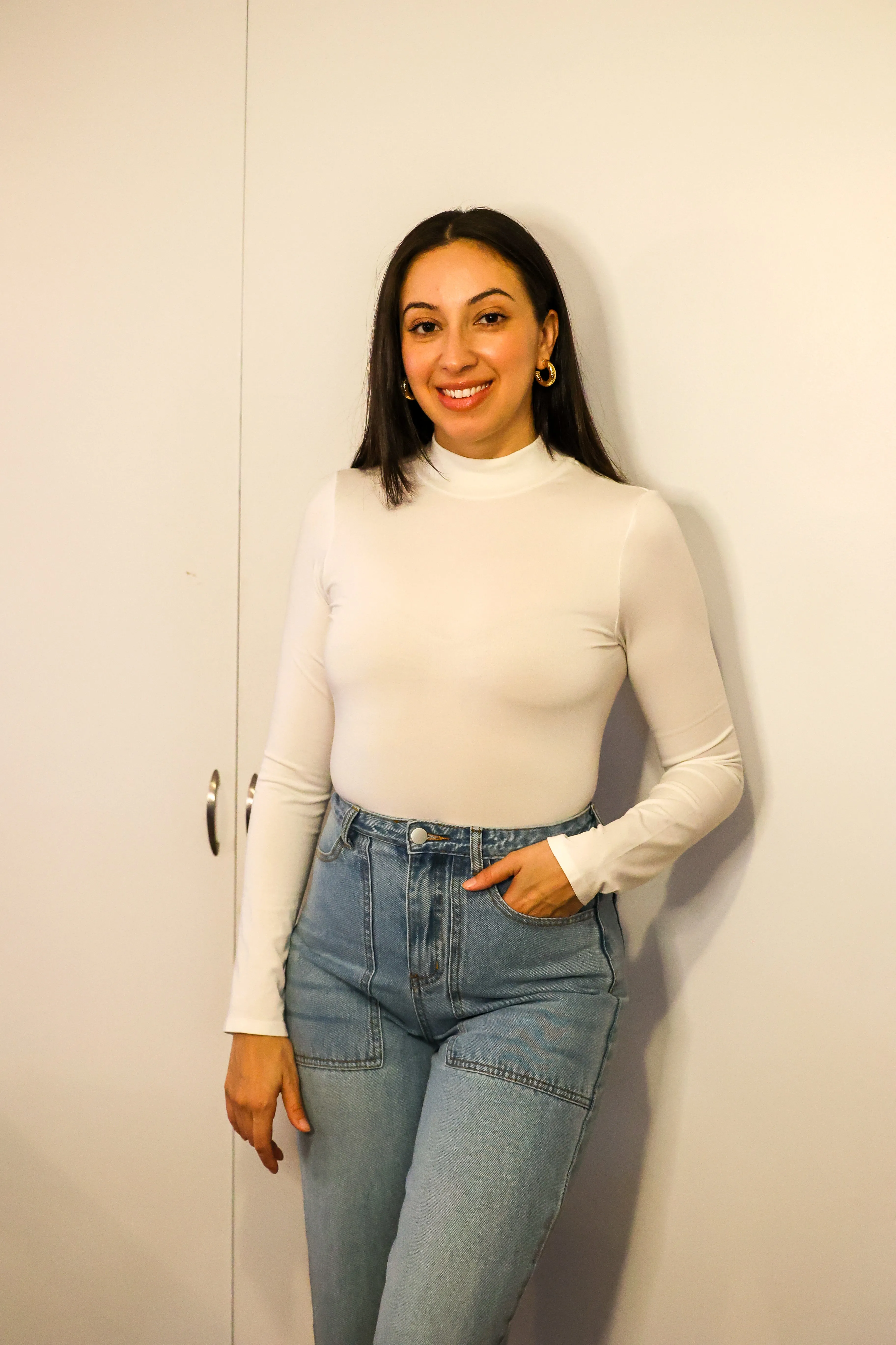 Claire Mock Neck Long Sleeve Bodysuit