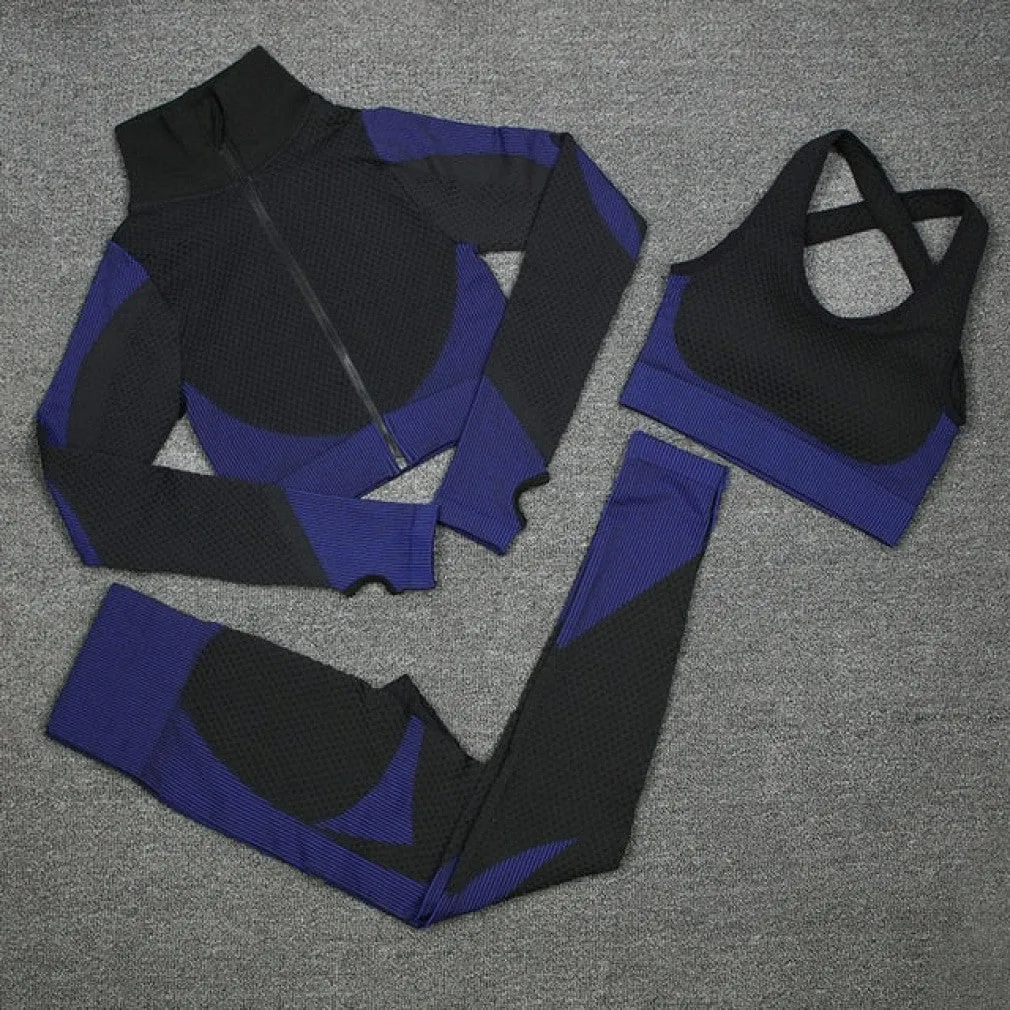 ContiNent 33 Seamless Women Yoga Sets Female Sport Gym Suits Wear Running Clothes Women Fitness Sport Gym Set Women Long Sleeve Yoga Clothing