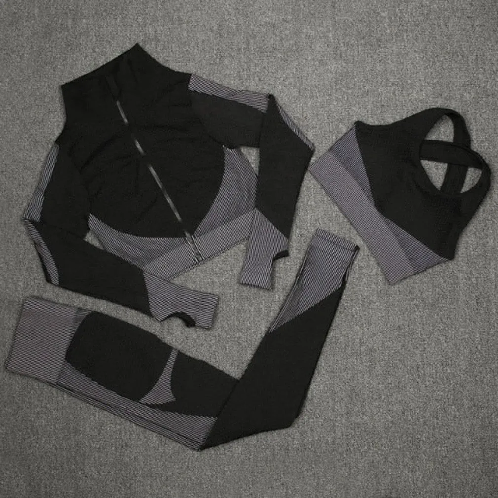 ContiNent 33 Seamless Women Yoga Sets Female Sport Gym Suits Wear Running Clothes Women Fitness Sport Gym Set Women Long Sleeve Yoga Clothing