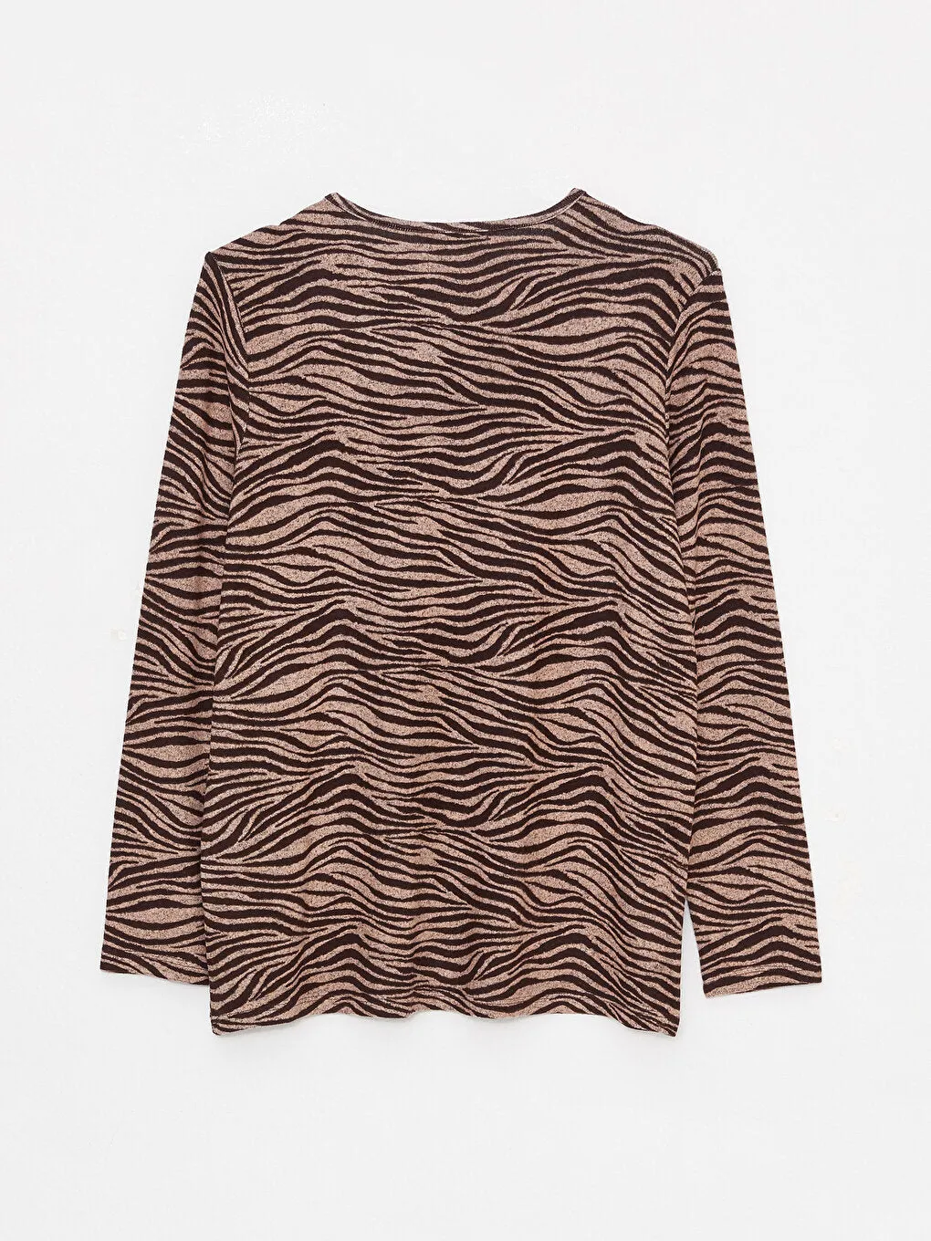 Crew Neck Patterned Long Sleeve Women's T-Shirt