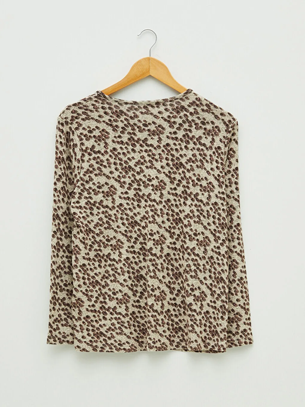 Crew Neck Patterned Long Sleeve Women's T-Shirt