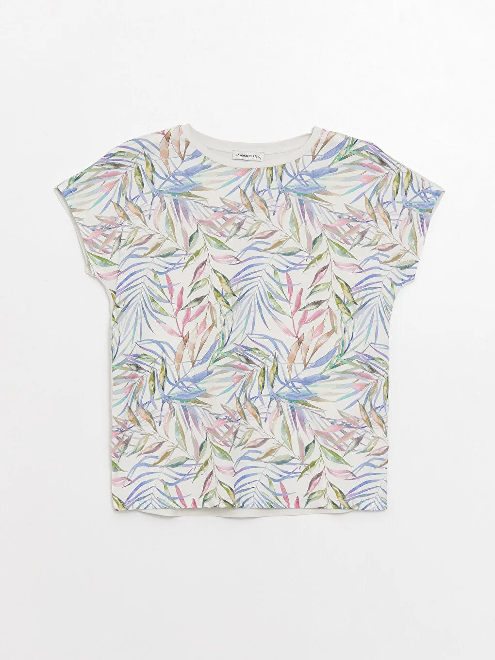 Crew Neck Patterned Short Sleeve Women's T-Shirt