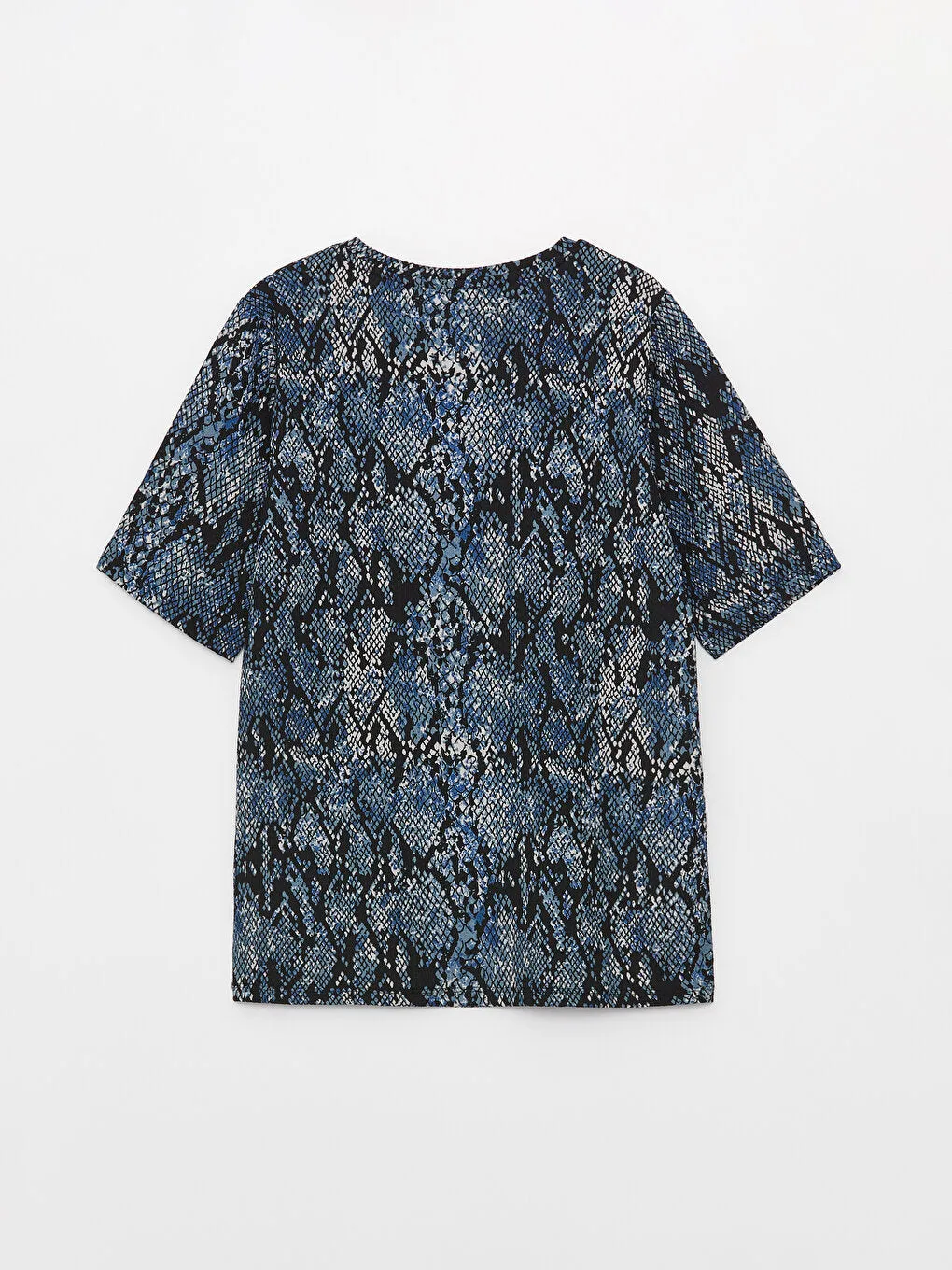 Crew Neck Patterned Short Sleeve Women's T-Shirt