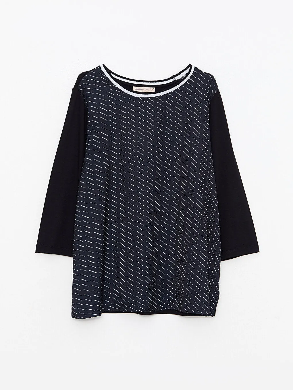 Crew Neck Patterned Women's T-Shirt