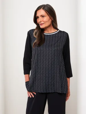 Crew Neck Patterned Women's T-Shirt