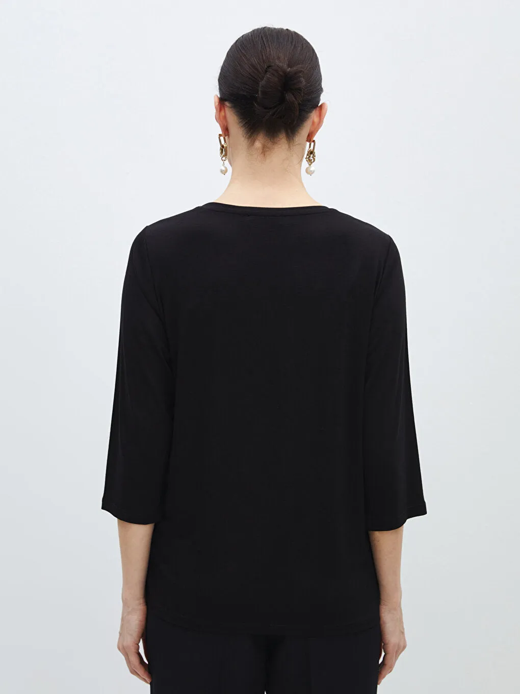 Crew Neck Patterned Women's T-Shirt