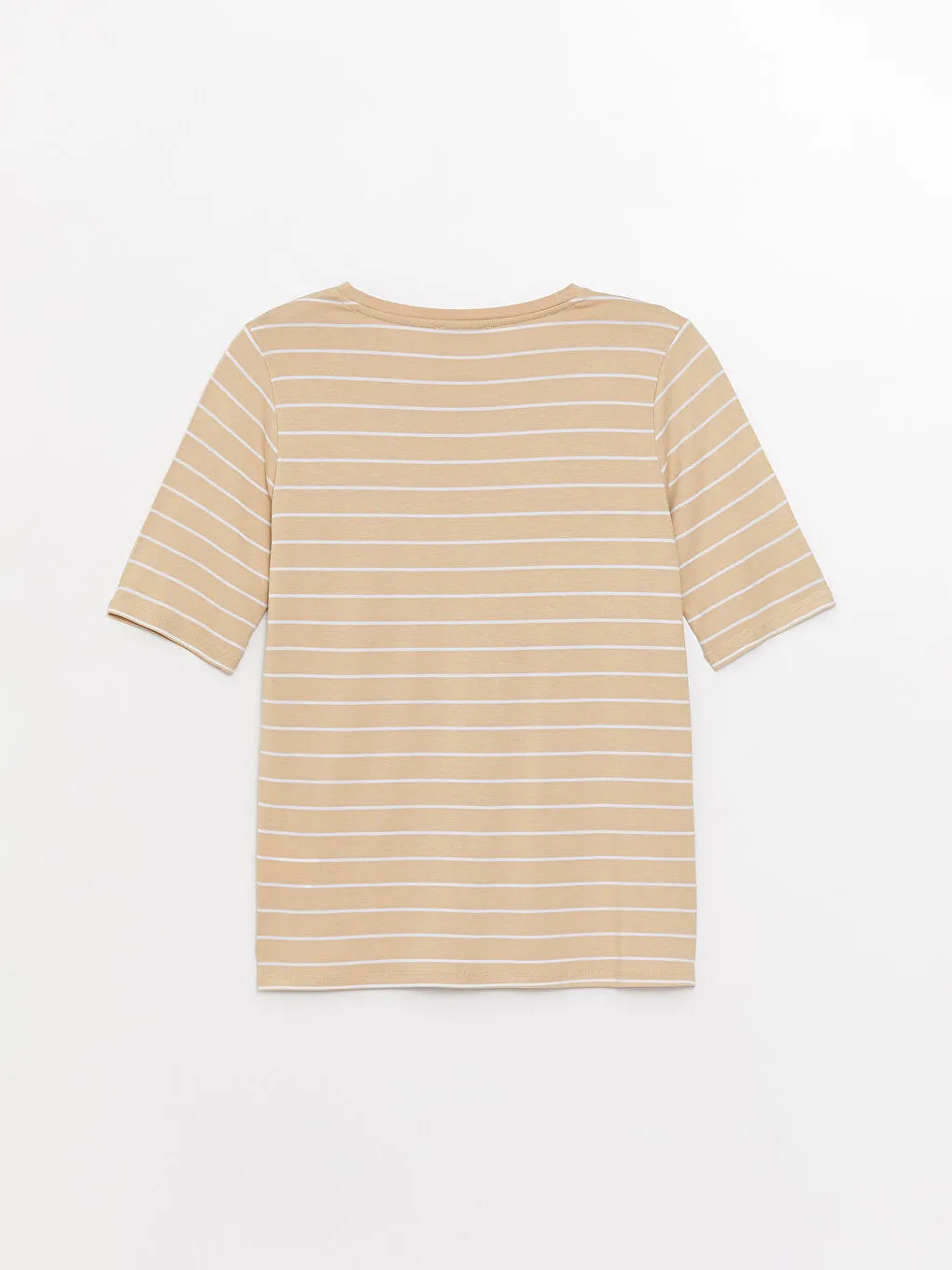 Crew Neck Striped Short Sleeve Women's T-Shirt