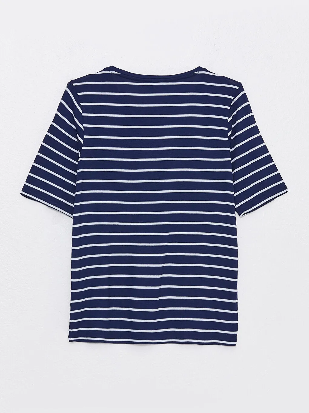 Crew Neck Striped Short Sleeve Women's T-Shirt