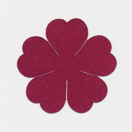 Cut Flower - Five Petals (Satin) #43 Garnet