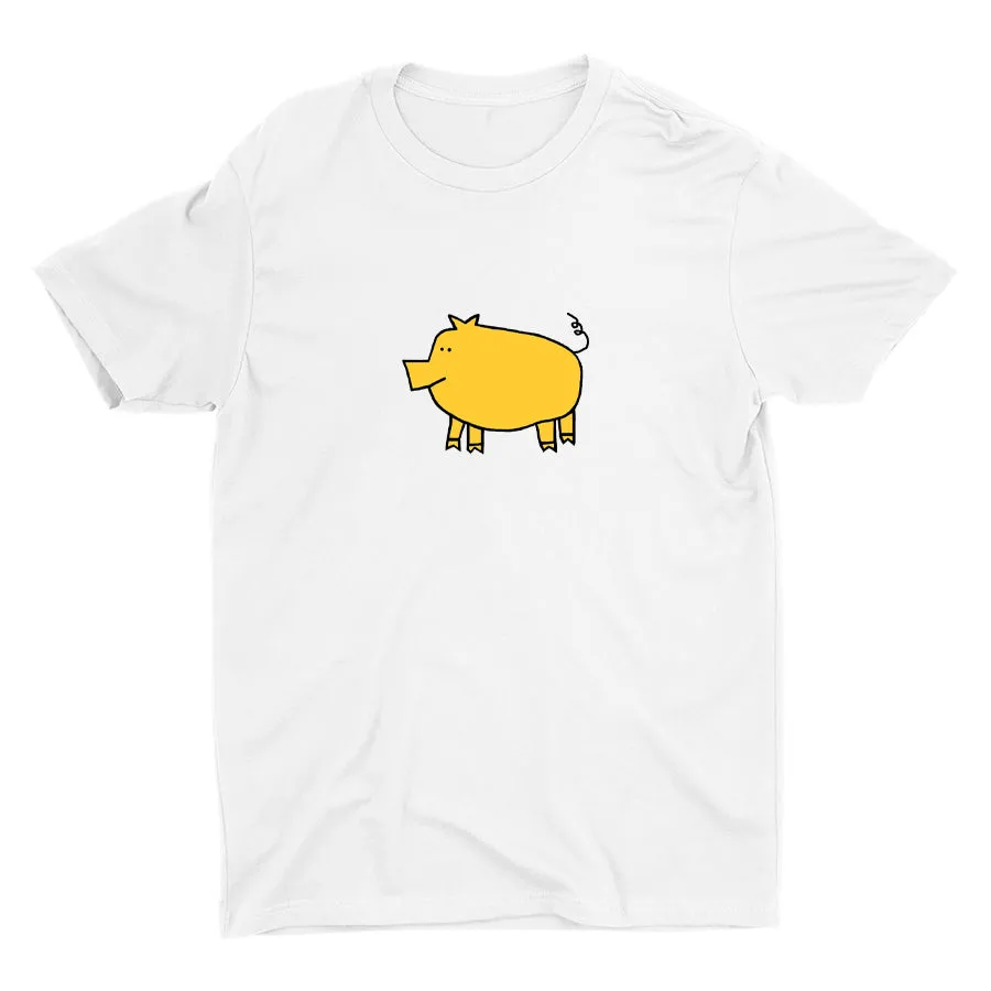 Cute Colorful Piggy Cotton Tee