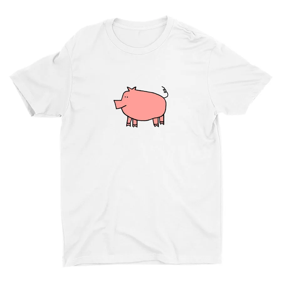 Cute Colorful Piggy Cotton Tee