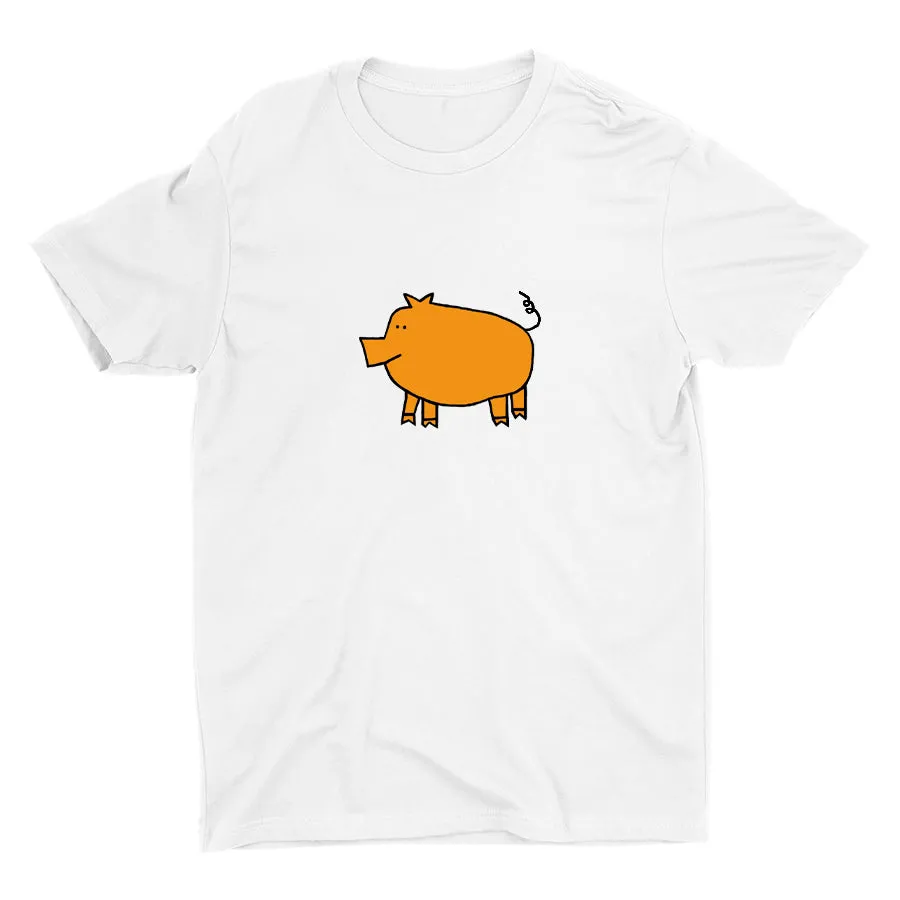 Cute Colorful Piggy Cotton Tee