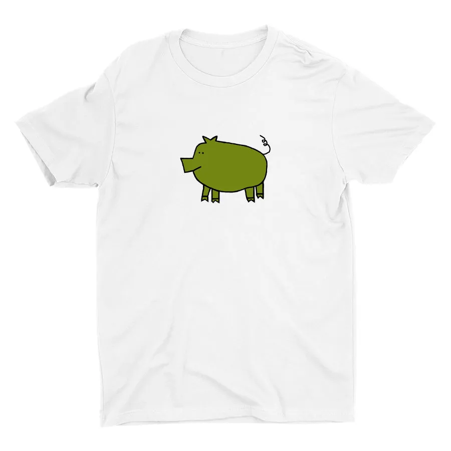Cute Colorful Piggy Cotton Tee