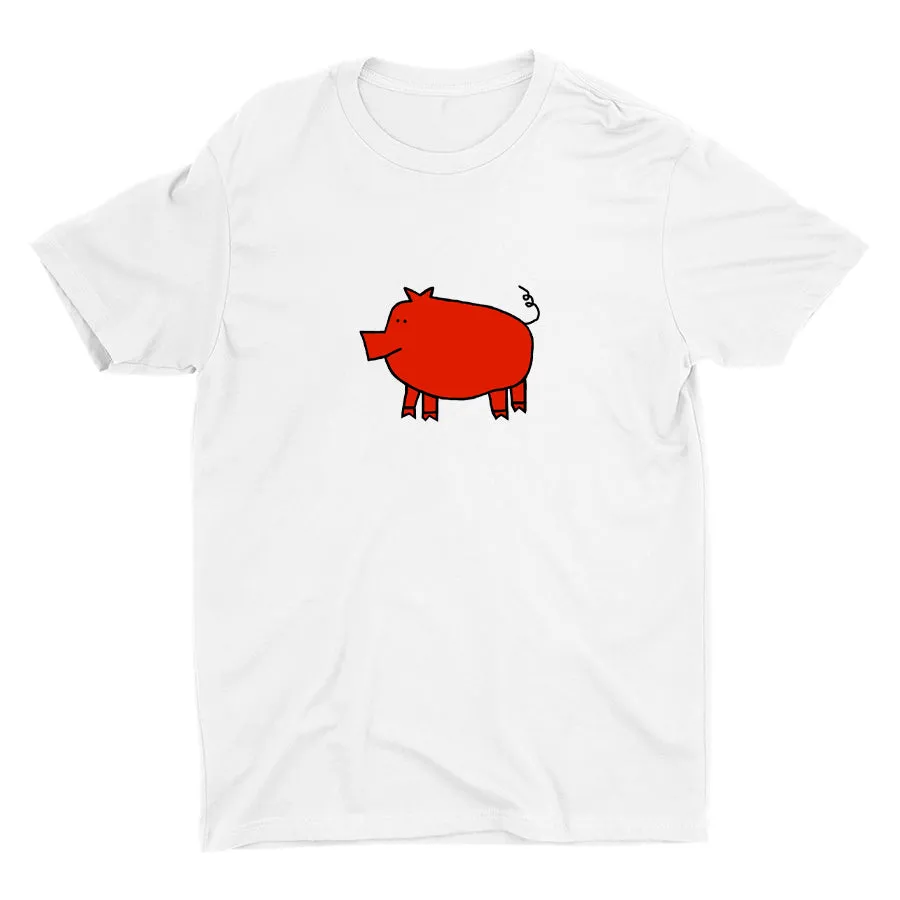 Cute Colorful Piggy Cotton Tee