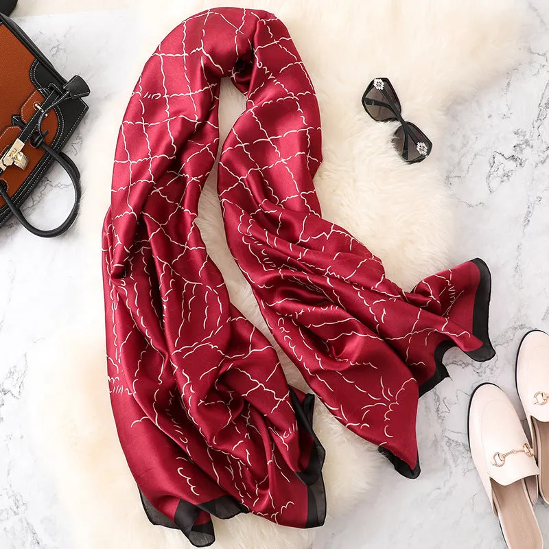 Fashion Silk Scarf Shawl Wrap for Women Ladies Girls 90x180