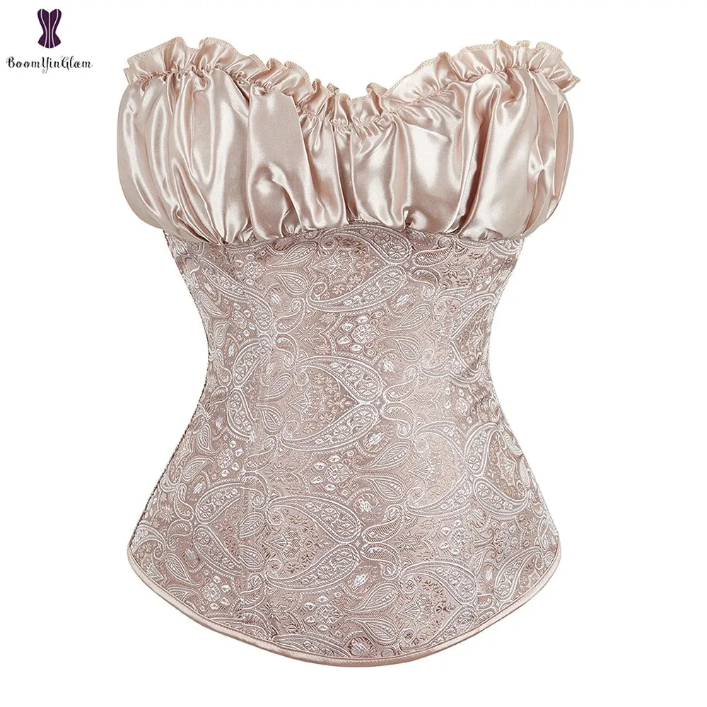 Fashion Waist Cinching Victorians Corselet Crop Top Women's Body Shapewear Lingerie Corsets & Bustier