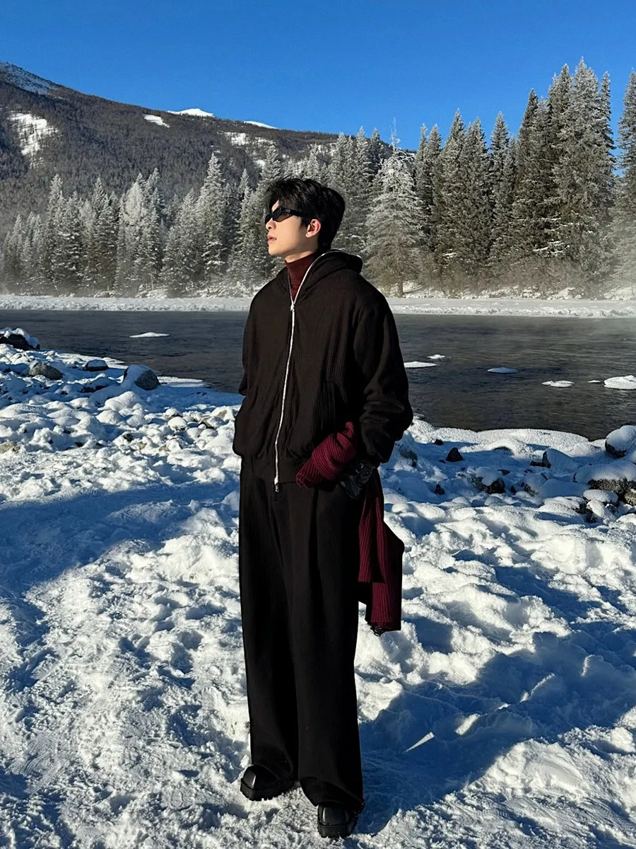 Fleece Pleated Two-piece Sports Set
