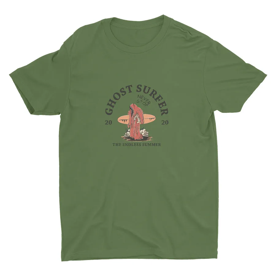 Ghost Surfer Never Stop Cotton Tee