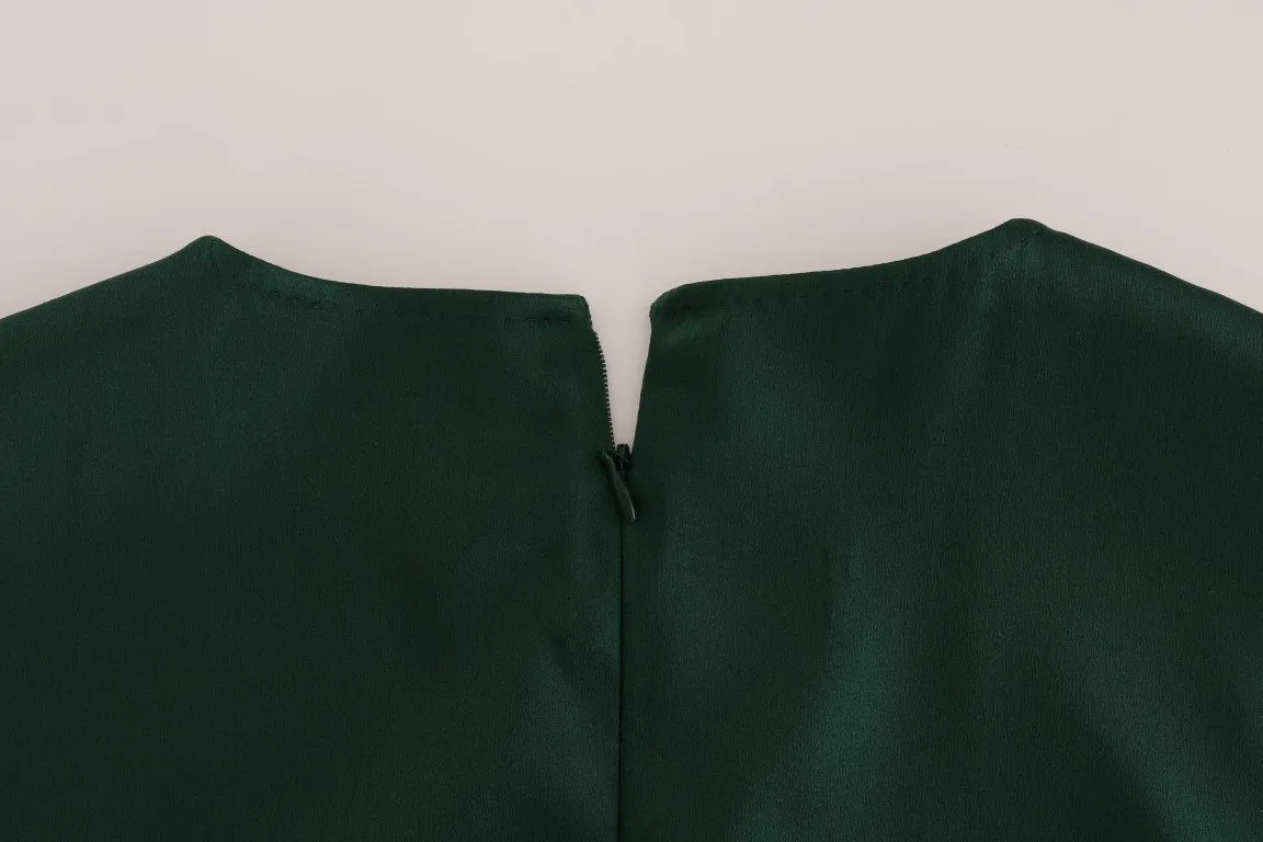 Green Silk Stretch Tank Top