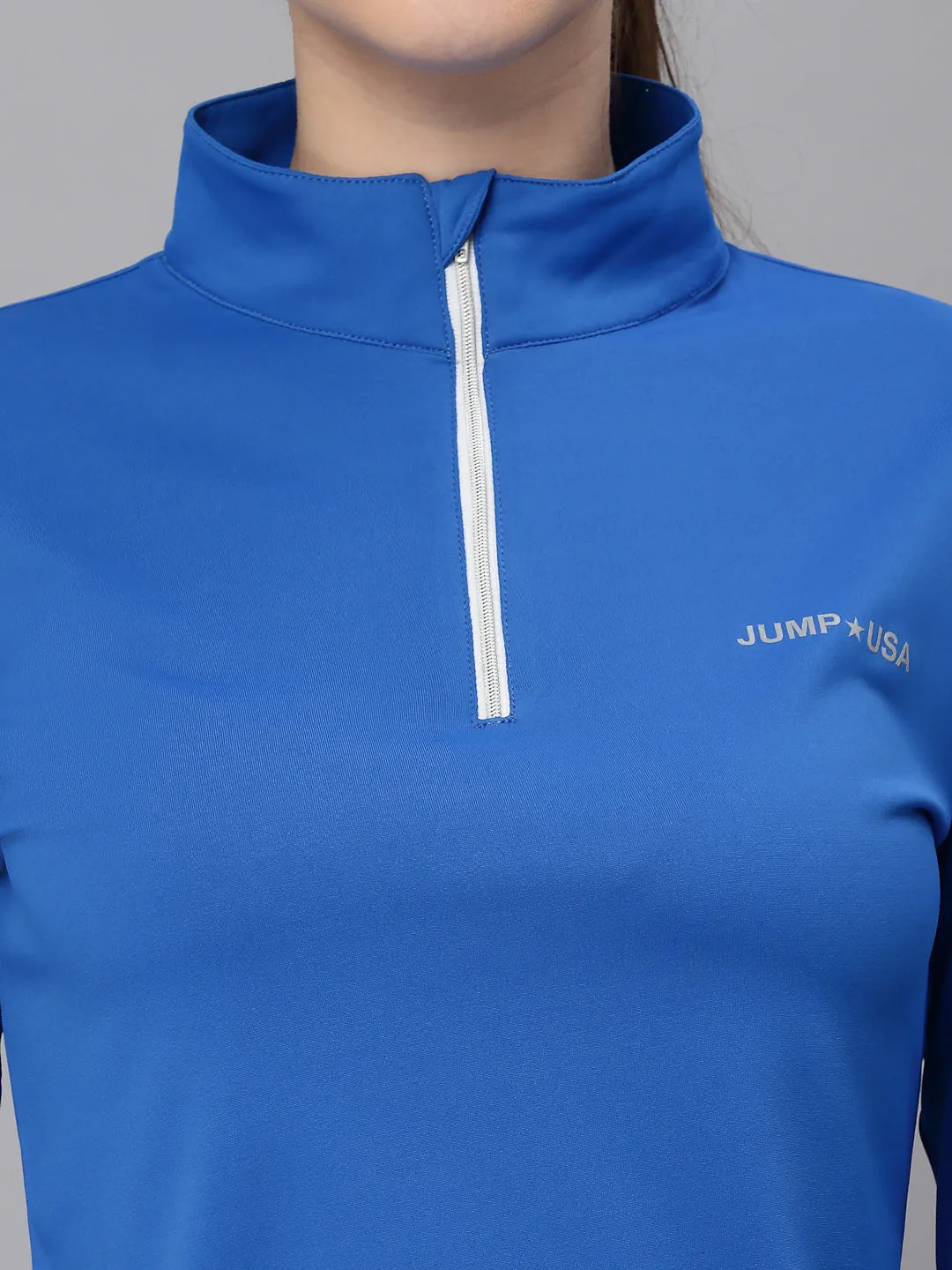 JUMP USA Women Solid Rapid-Dry Training T-shirt