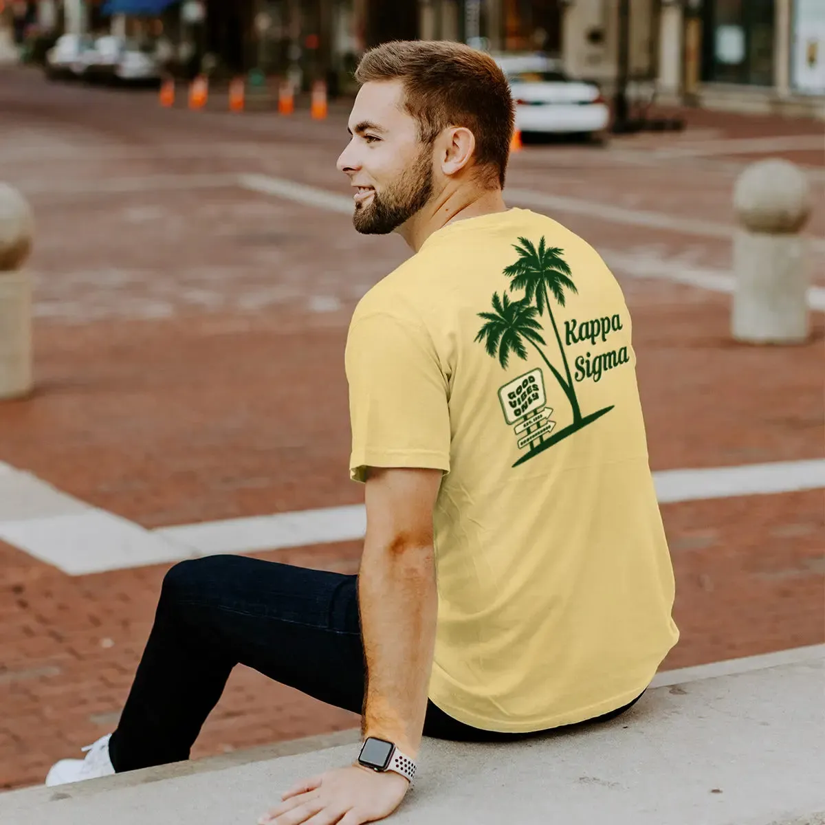 Kappa Sig Good Vibes Palm Tree Tee