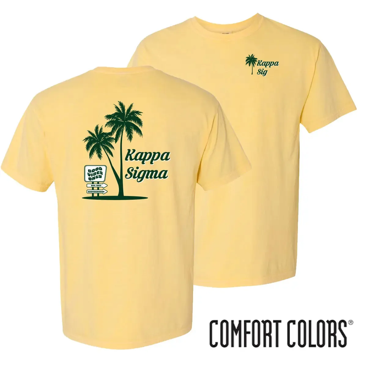 Kappa Sig Good Vibes Palm Tree Tee