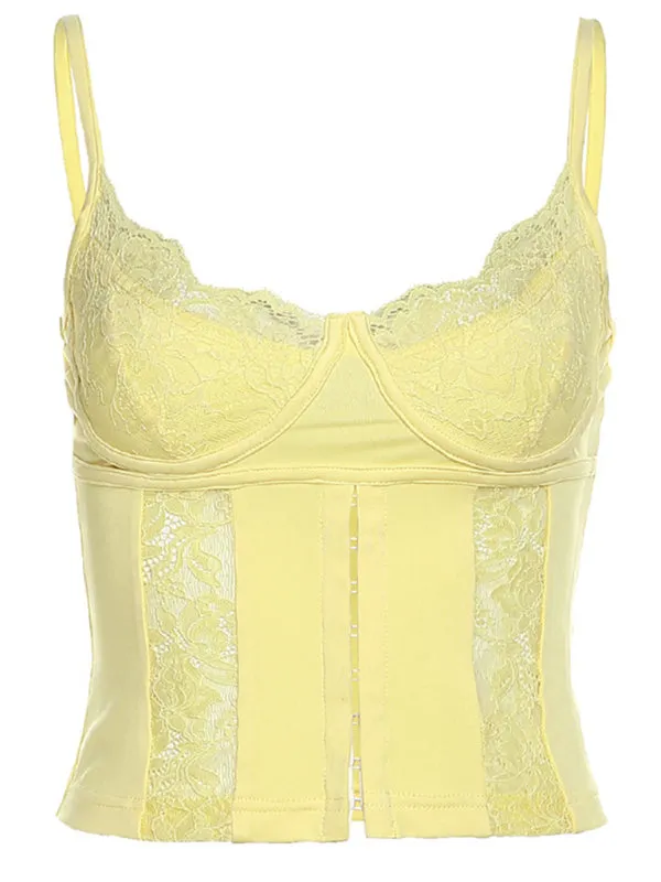 Lace Women's Built-in Bra Cami Bustier