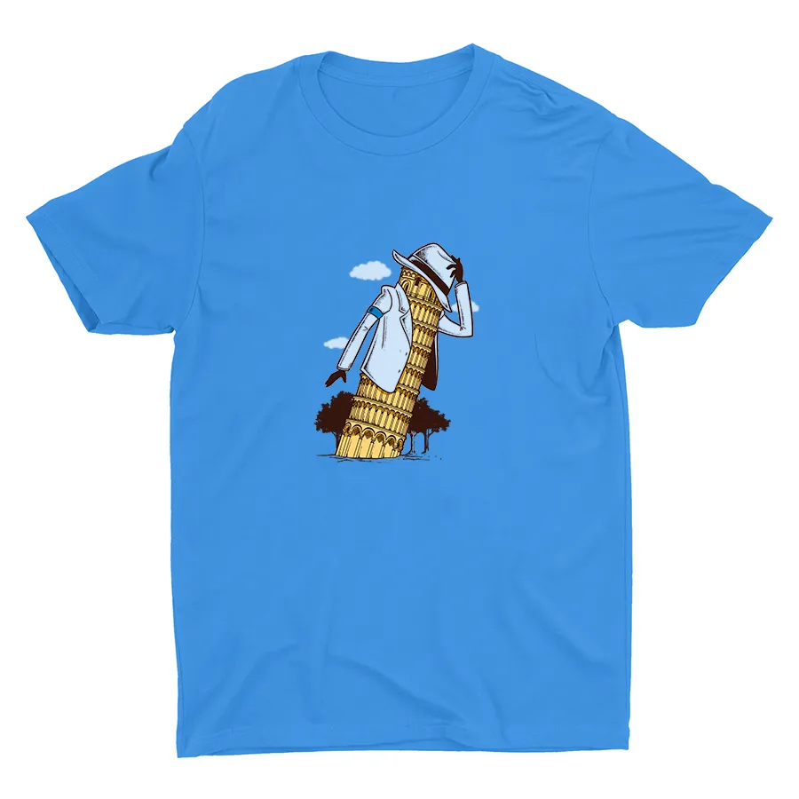Leaning Tower Leaning Man Mom Cotton Tee