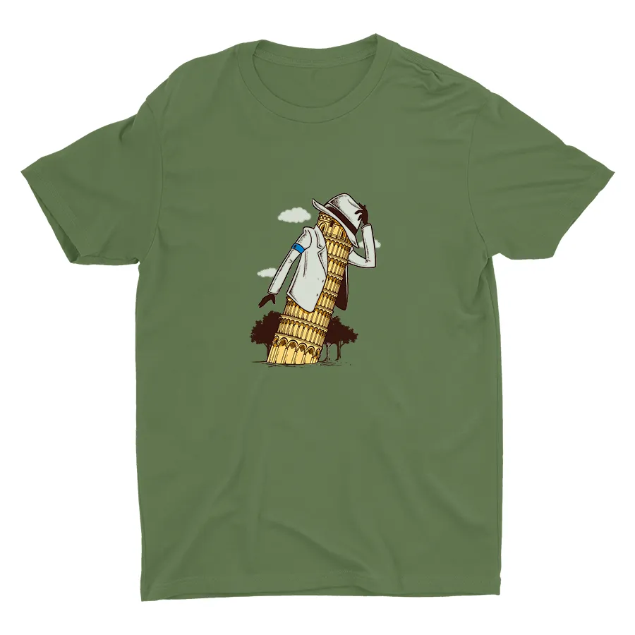 Leaning Tower Leaning Man Mom Cotton Tee