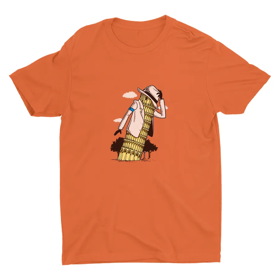 Leaning Tower Leaning Man Mom Cotton Tee