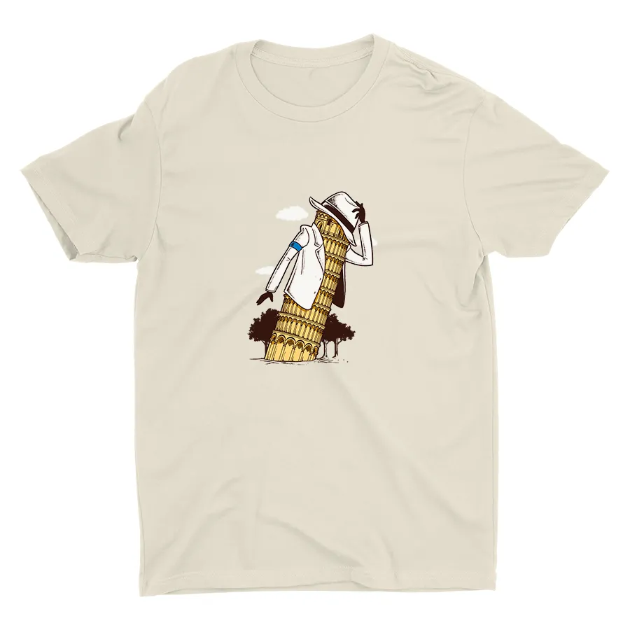 Leaning Tower Leaning Man Mom Cotton Tee