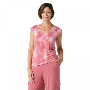 Lisa Rinna Collection Women's Rounded V-Neck Shirttail Hem T-Shirt