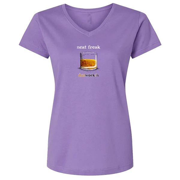 Neat Freak Women's Short Sleeve V Neck Tee