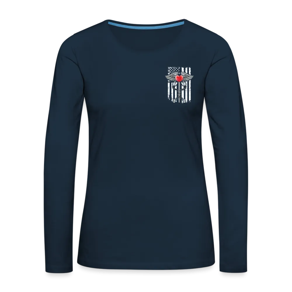 Nurse Flag Women's Premium Long Sleeve T-Shirt (CK1821)