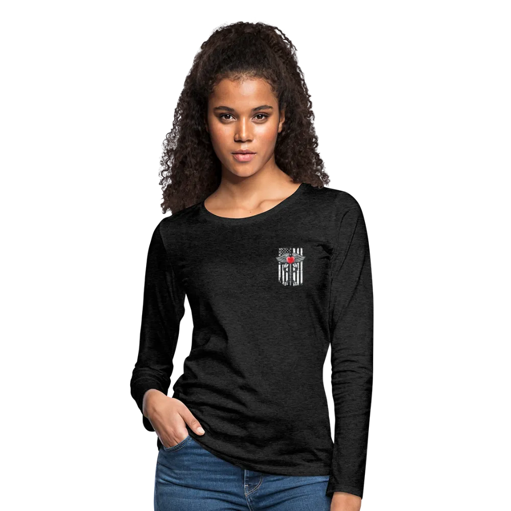 Nurse Flag Women's Premium Long Sleeve T-Shirt (CK1821)