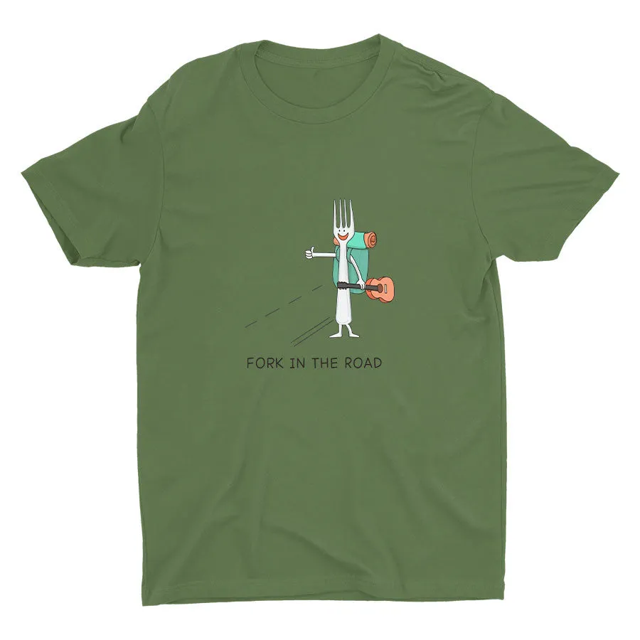 One “Fork” In The Road  Cotton Tee